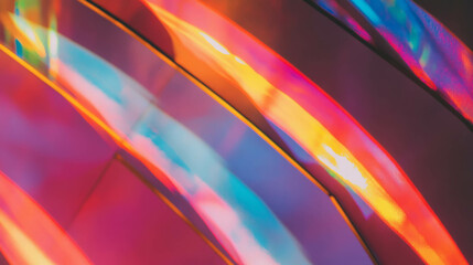 Poster - Vibrant abstract design with stained glass window pattern for creative projects