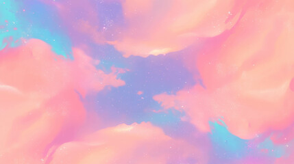 Aufkleber - Pastel dreamlike sky with swirling clouds for relaxation and meditation