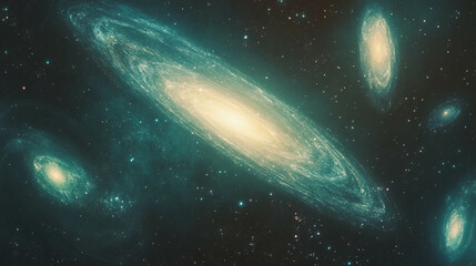 Poster - Mesmerizing abstract background with swirling galaxy patterns for cosmic designs