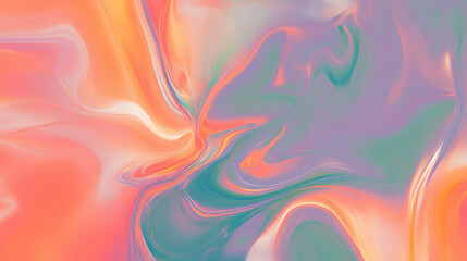 Poster - Vivid abstract background with swirling pastel colors and fluid smoke effect