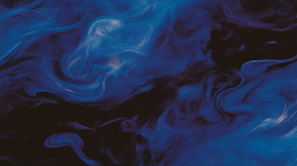 Poster - Mesmerizing abstract background with swirling blue and black smoke patterns