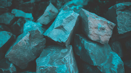 Poster - Textured stone arrangement with dark tones for design background