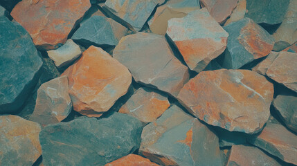 Poster - Earthy tones and textures: abstract background with stone surfaces for design projects