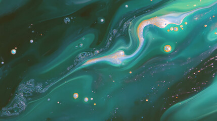Poster - Abstract deep teal liquid texture with swirling patterns