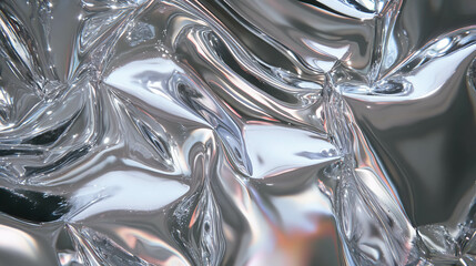 Poster - Shimmering silver and gray oil texture close-up for abstract design