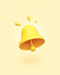 Aufkleber - 3d yellow bell bright and cheerful
