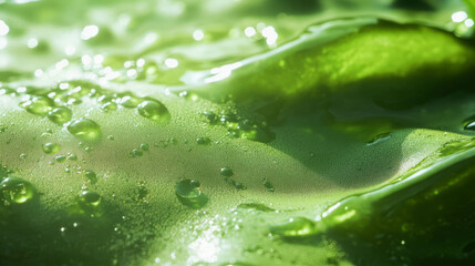 Poster - Close up of green tea texture with tiny bubbles perfect for textures and natural backgrounds