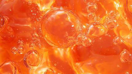 Poster - Fiery molten lava texture with bubbling liquid effect