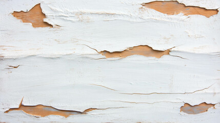 Poster - Aged wood with cracked and peeling paint texture