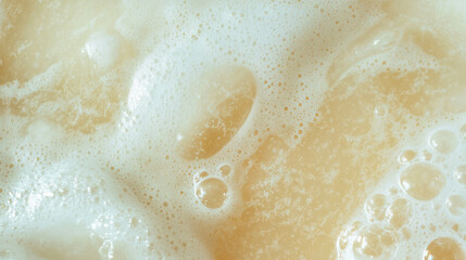 Poster - Close up of elegant coconut texture with foam and bubbles for natural design