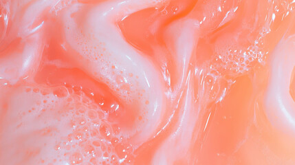 Poster - Elegant and clean close-up texture of pink grapefruit for creative design