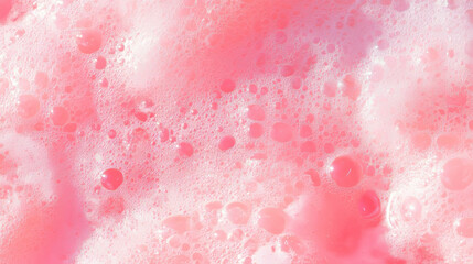 Poster - Close up of rhubarb-inspired elegant texture in soft pink foam