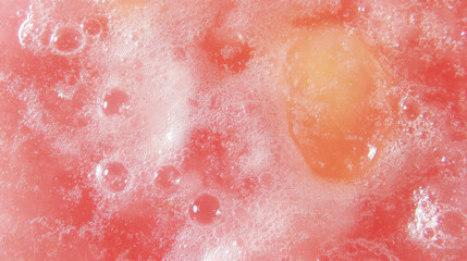 Aufkleber - Close up of fresh rhubarb texture with bubbles for natural food design