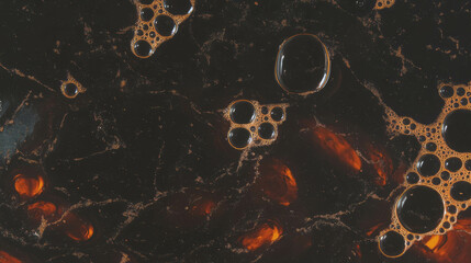 Poster - Elegant abstract bubbly texture in close-up of sarsaparilla