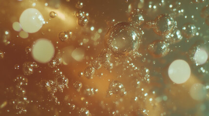 Poster - Elegant and clean texture of sparkling bubbles close-up
