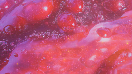 Poster - Vibrant close-up of berries with glowing colors and textured surface