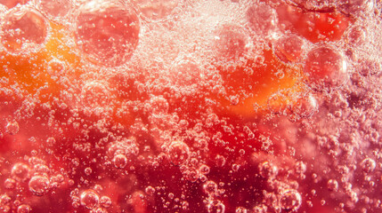 Poster - Vibrant and elegant close-up texture of wild berries with bubbling detail