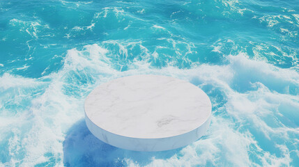 Aufkleber - Modern display concept on ocean waves - ideal for design and creative projects