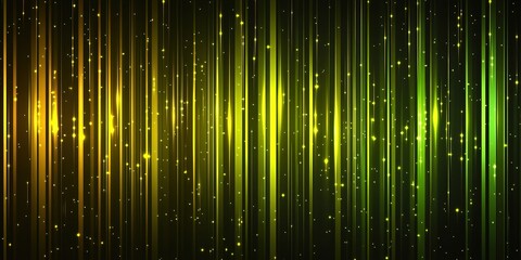 Poster - Colorful light streaks create a vibrant effect in a dark environment with glowing particles in the background