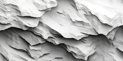 Poster - Texture of layered white stone formations showcasing intricate details and natural patterns