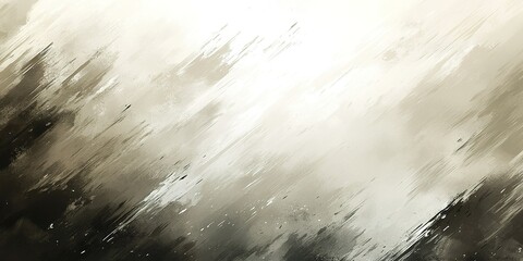 Poster - Abstract artistic expression showcasing dynamic brush strokes blending soft neutral tones in a textured composition