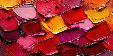 Poster - Vibrant palette of rich colors and textures showcases the beauty of abstract art created on canvas