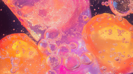 Poster - Vibrant abstract bubble and liquid texture for creative design