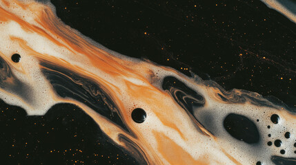 Poster - Abstract overlay texture of birch beer foam with dynamic patterns
