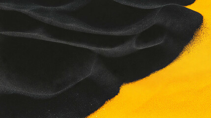 Poster - Textured overlay of black volcanic sand with subtle grain patterns for design