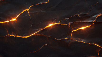 Poster - Fiery burning paper texture with glowing charred edge design for background use