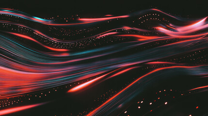Poster - Futuristic circuit board overlay with intricate lines and abstract patterns
