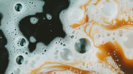 Poster - Abstract texture of cream soda with vanilla swirl for beverage design