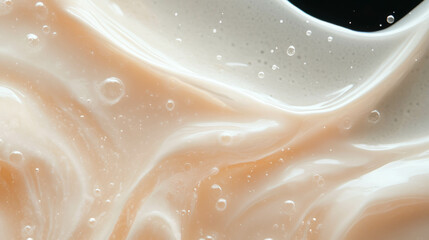 Aufkleber - Cream soda overlay texture with velvety bubbles for creative background design