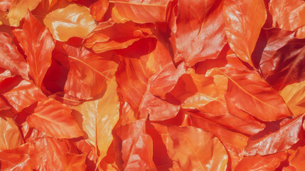 Poster - Vibrant autumn leaves texture for seasonal design projects