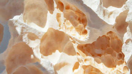 Poster - Abstract overlay texture of dried sea sponges with porous surface for creative design