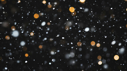 Poster - Winter wonderland with falling snow overlay texture for seasonal designs
