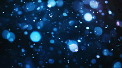 Aufkleber - Magical winter night sky with falling delicate snowflakes for seasonal decoration