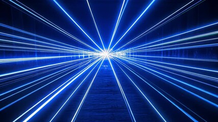 Poster - Illuminating Velocity: Abstract depiction of dynamic movement featuring converging lines of light and a bright central source, creating a sense of speed, energy, and technological advancement. 