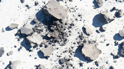 Aufkleber - Fine ash texture overlay with scattered chunks for creative background design