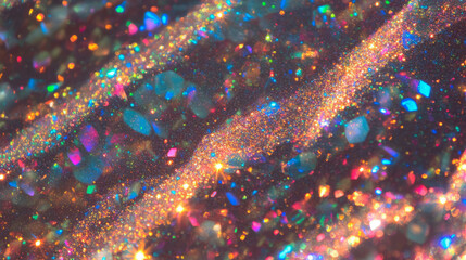 Poster - Sparkling overlay texture of colorful glitter for creative background design