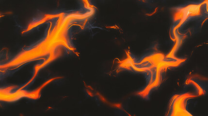 Poster - Fiery overlay texture with dynamic bright orange flames for artistic backgrounds