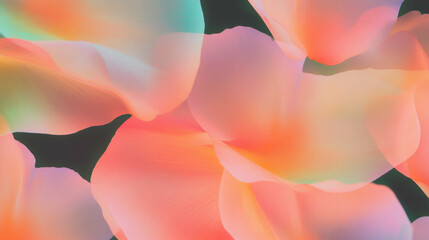 Poster - Soft overlay texture of flower petals in pastel hues for design and art projects