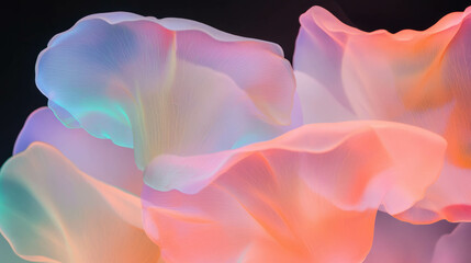 Aufkleber - Abstract overlay of soft flower petals with gentle texture