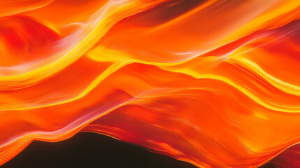 Poster - Fiery abstract texture with bright orange and yellow flames for designs