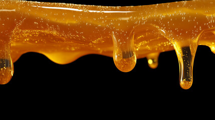 Poster - Viscous flowing honey texture with dripping effect for natural design
