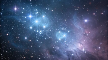 Wall Mural - Star cluster and cosmic nebula in deep space