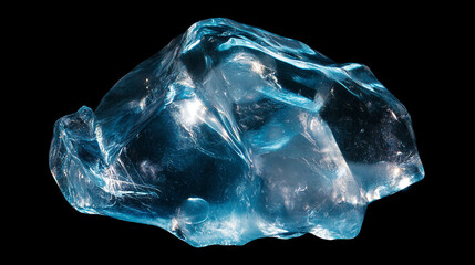 Poster - Enchanting frozen air bubbles in translucent ice texture