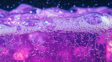 Aufkleber - Effervescent texture of grape soda bubbles in vibrant purple