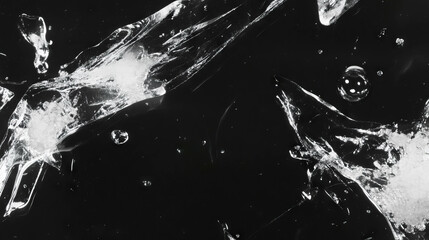 Poster - Abstract overlay texture of ice with frozen bubbles for design and background
