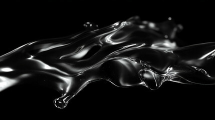 Poster - Abstract fluid ink drops with flowing patterns design for artistic projects